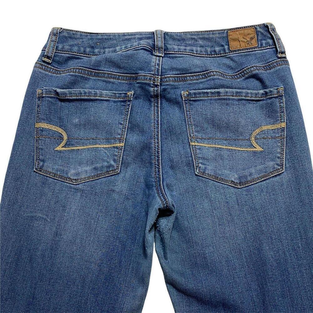 American Eagle relaxed fit tapered leg high rise Women's size 4 blue jegging - Picture 4 of 5